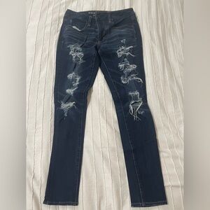 American Eagle Outfitters Dark Blue 360 Super Stretch Jeggings